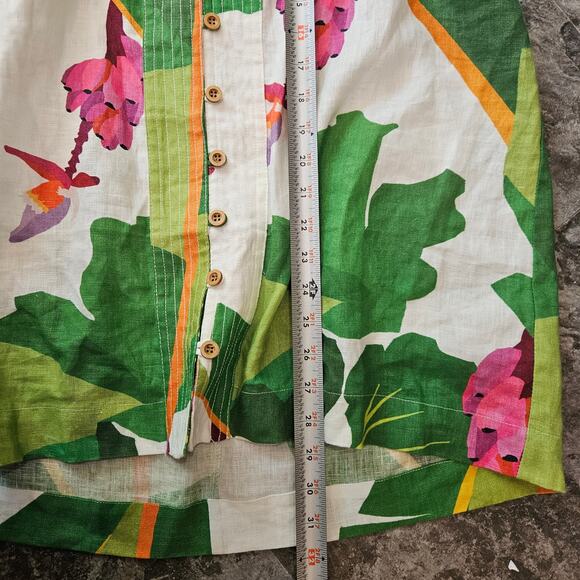Farm Rio Tropicalistic Linen Mini Dress Size XL Vacation - Picture 7 of 9